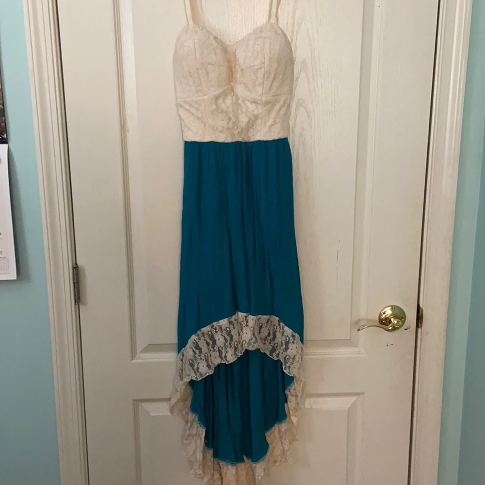 Medium Lily Rose Turquoise Asymmetrical Party Dress